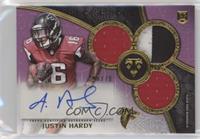 Rookie Autographed Triple Relics - Justin Hardy #/70