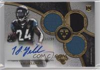 Rookie Autographed Triple Relics - T.J. Yeldon #/99