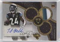 Rookie Autographed Triple Relics - T.J. Yeldon #/99