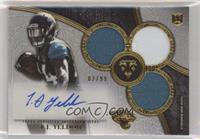 Rookie Autographed Triple Relics - T.J. Yeldon #/99