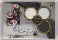 Rookie Autographed Triple Relics - Duke Johnson #/99