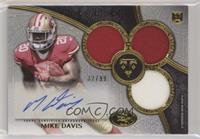 Rookie Autographed Triple Relics - Mike Davis #/99