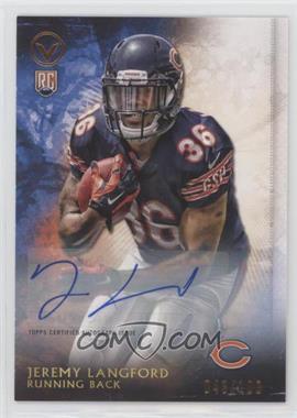 2015 Topps Valor - [Base] - Autographs #101 - Jeremy Langford /100