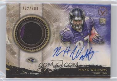 2015 Topps Valor - Shield of Honor Autograph Patches #SHA-MW - Maxx Williams /800