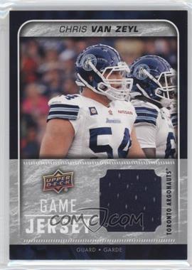 2015 Upper Deck CFL - UD Game Jersey #GJ-CV - Chris Van Zeyl