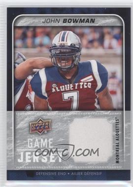 2015 Upper Deck CFL - UD Game Jersey #GJ-JB - John Bowman