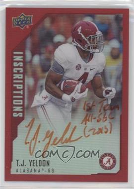 2015 Upper Deck Inscriptions - [Base] - Red #TY - T.J. Yeldon /75 [EX to NM]