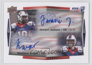 2015 Upper Deck USA Football - [Base] - Autographs #109 - U-17 Duals - Jamarri Jackson, Matthew Kruger