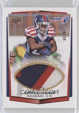 2015 Upper Deck USA Football - [Base] - Future Swatch Patch #3 - USA U-19 - Jordan Stevenson /99