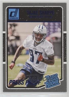 2016 Donruss - [Base] - Press Proof Blue #395 - Rated Rookies - Tajae Sharpe