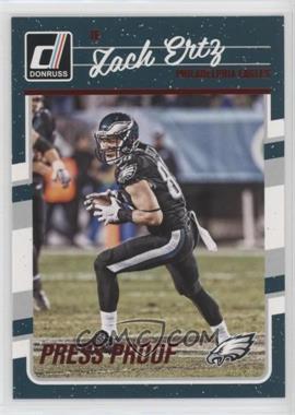 2016 Donruss - [Base] - Press Proof Red #231 - Zach Ertz