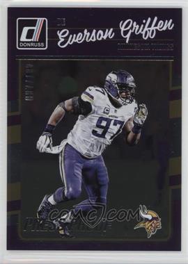 2016 Donruss - [Base] - Press Proof Silver #176 - Everson Griffen /100