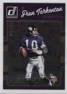 2016 Donruss - [Base] - Press Proof Silver #178 - Fran Tarkenton /100