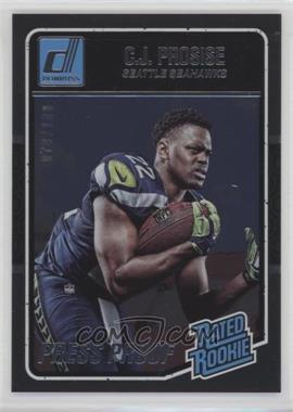 2016 Donruss - [Base] - Press Proof Silver #354 - Rated Rookies - C.J. Prosise /100