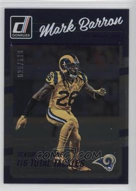 2016 Donruss - [Base] - Stat Line Season #159 - Mark Barron /116