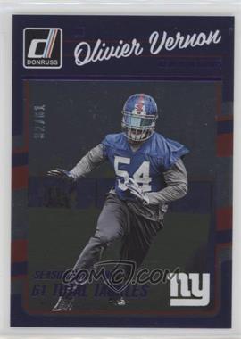 2016 Donruss - [Base] - Stat Line Season #198 - Olivier Vernon /61