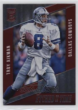 2016 Donruss Elite - Etched in Time - Red #ET-TA - Troy Aikman /75