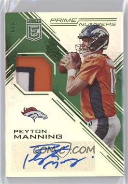 2016 Donruss Elite - Prime Numbers - 3rd #6 - Peyton Manning /6