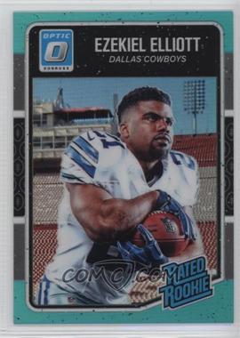 2016 Donruss Optic - [Base] - Aqua #168 - Rated Rookie - Ezekiel Elliott /299