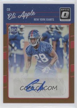 2016 Donruss Optic - [Base] - Bronze Signatures #133 - Eli Apple