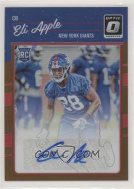 2016 Donruss Optic - [Base] - Bronze Signatures #133 - Eli Apple