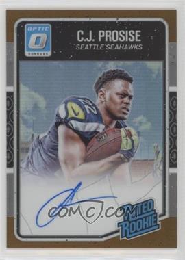 2016 Donruss Optic - [Base] - Bronze Signatures #154 - Rated Rookie - C.J. Prosise