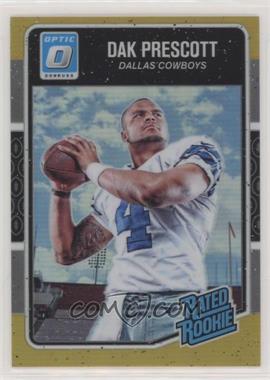 2016 Donruss Optic - [Base] - Gold #162 - Rated Rookie - Dak Prescott /10