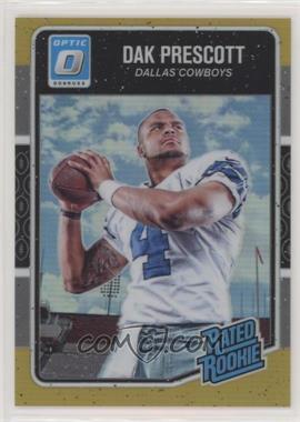 2016 Donruss Optic - [Base] - Gold #162 - Rated Rookie - Dak Prescott /10