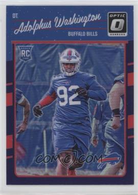 2016 Donruss Optic - [Base] - Purple #102 - Rookies - Adolphus Washington