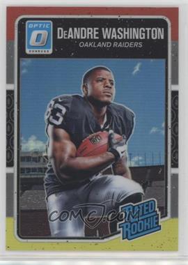 2016 Donruss Optic - [Base] - Red and Yellow #163 - Rated Rookie - DeAndre Washington