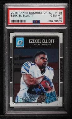 2016 Donruss Optic - [Base] #168 - Rated Rookie - Ezekiel Elliott [PSA 10 GEM MT]