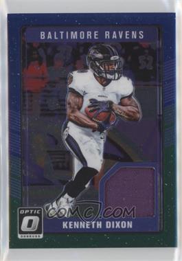 2016 Donruss Optic - Rookie Threads - Blue and Green #DRT-DI - Kenneth Dixon