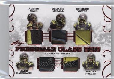 2016 Leaf U.S. Army All-American Bowl - Freshman Class 2016 Relics - Red #FC-10 - Austin Mack, DeMario McCall, Binjimen Victor, Jake Hausmann, Jordan Fuller /15