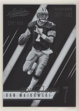 2016 Panini Absolute - [Base] #145 - Retired - Don Majkowski /499