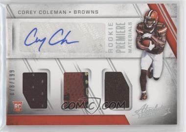 2016 Panini Absolute - [Base] #205 - Rookie Premiere Materials Autographs - Corey Coleman /199