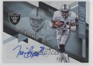 2016 Panini Absolute - Marks of Fame Autographs - Numbers #7 - Tim Brown /81