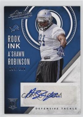 2016 Panini Absolute - Rook Ink - Silver #5 - A'Shawn Robinson /200