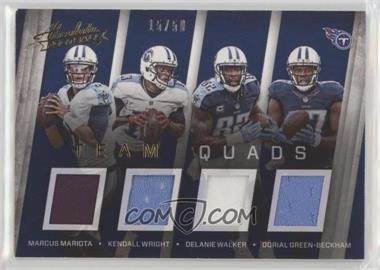 2016 Panini Absolute - Team Quads Materials #2 - Delanie Walker, Dorial Green-Beckham, Kendall Wright, Marcus Mariota /50