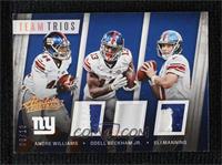 Andre Williams, Eli Manning, Odell Beckham Jr. #/10