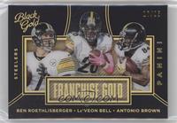 Ben Roethlisberger, Le'Veon Bell, Antonio Brown #/25