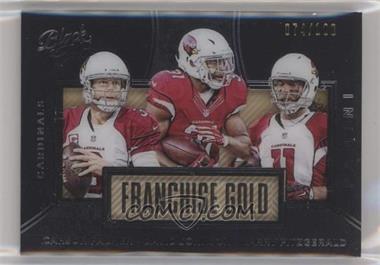 2016 Panini Black Gold - Franchise Gold - White Gold #FG15 - Carson Palmer, David Johnson, Larry Fitzgerald /100