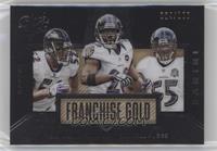 Ed Reed, Ray Lewis, Terrell Suggs #/100