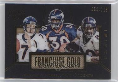 2016 Panini Black Gold - Franchise Gold - White Gold #FG7 - John Elway, Terrell Davis, Rod Smith /100