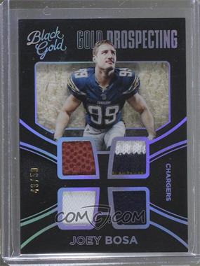 2016 Panini Black Gold - Gold Prospecting Quad Materials - White Gold Prime #GQ22 - Joey Bosa /50