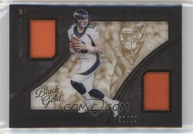 2016 Panini Black Gold - Golden Opportunity Materials #GO2 - Paxton Lynch, Demaryius Thomas /99