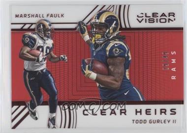 2016 Panini Clear Vision - Clear Heirs - Red #8 - Marshall Faulk, Todd Gurley II /49