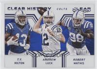 T.Y. Hilton, Andrew Luck, Robert Mathis #/99