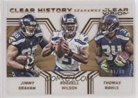 Jimmy Graham, Russell Wilson, Thomas Rawls #/79