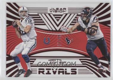 2016 Panini Clear Vision - Clear Rivals - Red #15 - Andrew Luck, J.J. Watt /49