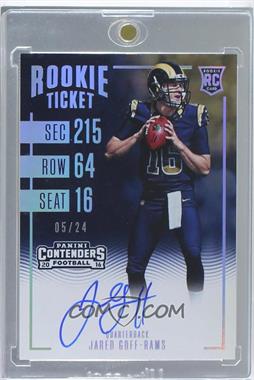 2016 Panini Contenders - [Base] - Cracked Ice Ticket #301 - Rookie Ticket RPS - Jared Goff /24